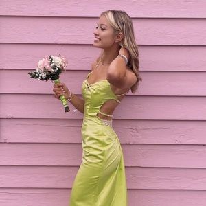 Lime green prom dress